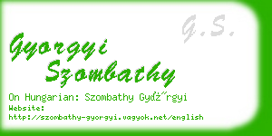 gyorgyi szombathy business card